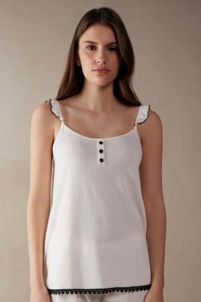 Intimissimi Pure Joy Katoenen Top Wit | PBEER46469